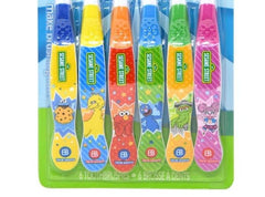 Brush Buddies easy-grip handle toddler toothbrush supports confident brushing.
