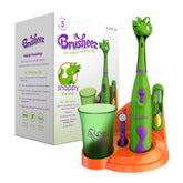 Brusheez Kids toothbrush with Snappy the Croc for gentle brushing.