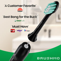 Brushmo BM928BK bristles closeup highlighting soft DuPont filaments for gentle cleaning
