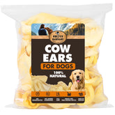 BRUTUS & BARNABY cow ears whole 12ct thick cut for dogs, long-lasting chew
