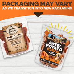 Thick firm sweet potato slices for satisfying chews from BRUTUS & BARNABY