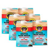 Brutus Beef Bone Broth bottle pour shows rich aroma and flavor for dogs.