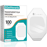 BSeWenerte transparent dressing 100-pack provides waterproof protection for small wounds.