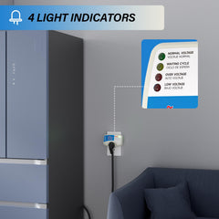 BSEED LED indicators show voltage status for quick appliance protection