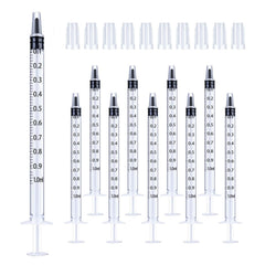 BSeWenerte 30pcs 1ml syringes with cap for safe transfer and feeding.