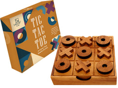 BSIRI wooden tic tac toe close-up highlights fine grain and craftsmanship.
