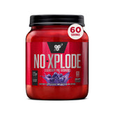 BSN N.O.-XPLODE grape bottle ready for a powerful training session