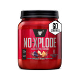 BSN N.O.-XPLODE fruit punch bottle front for a quick pre-workout energy boost