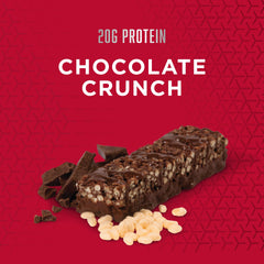 BSN Protein Crisp Bar crunch close-up highlights light, crispy texture for satisfying snacking.
