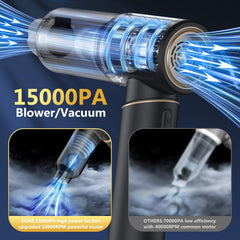 BSRCO 4-in-1 cordless vacuum with multiple attachments for versatile cleaning