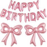 BSRESIN pink bow balloon 31-5inch creates a dramatic birthday centerpiece.