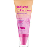B.TAN Gradual Self Tan Face Lotion bottle close-up showing hydration and glow