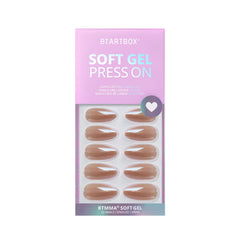 BTArtbox Almond Chrome nails kit included and ready to apply