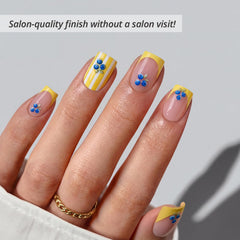 BTArtbox Blueberry Rain nails side view highlighting flexible design