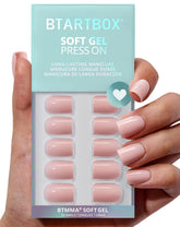 BTArtbox pastel pink square nails kit ready for a quick at-home manicure