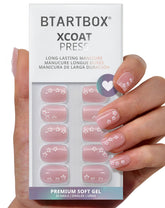 BTArtbox Petalfall short nails with 3D pink flowers for a quick at-home manicure.