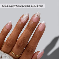 BTArtbox Pink almond press-on nails for quick, salon-quality DIY manicures.
