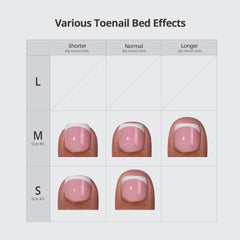 BTArtbox press-on toenails natural fit around cuticle area closeup