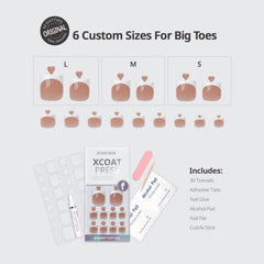 BTArtbox sharp square toenails create a modern salon-like look