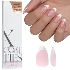 BTArtboxnails French gel nail tips in pink short almond shape for easy extensions.