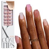 BTArtboxnails XCOATTIPS bare nude shade palette showing five tones for versatile looks