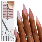BTArtboxnails XCOATTIPS bare nude press-on nails show versatile nude shade options for everyday wear.