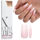 BTArtboxNails XCOATTIPS ombre square nails with natural gel-like finish