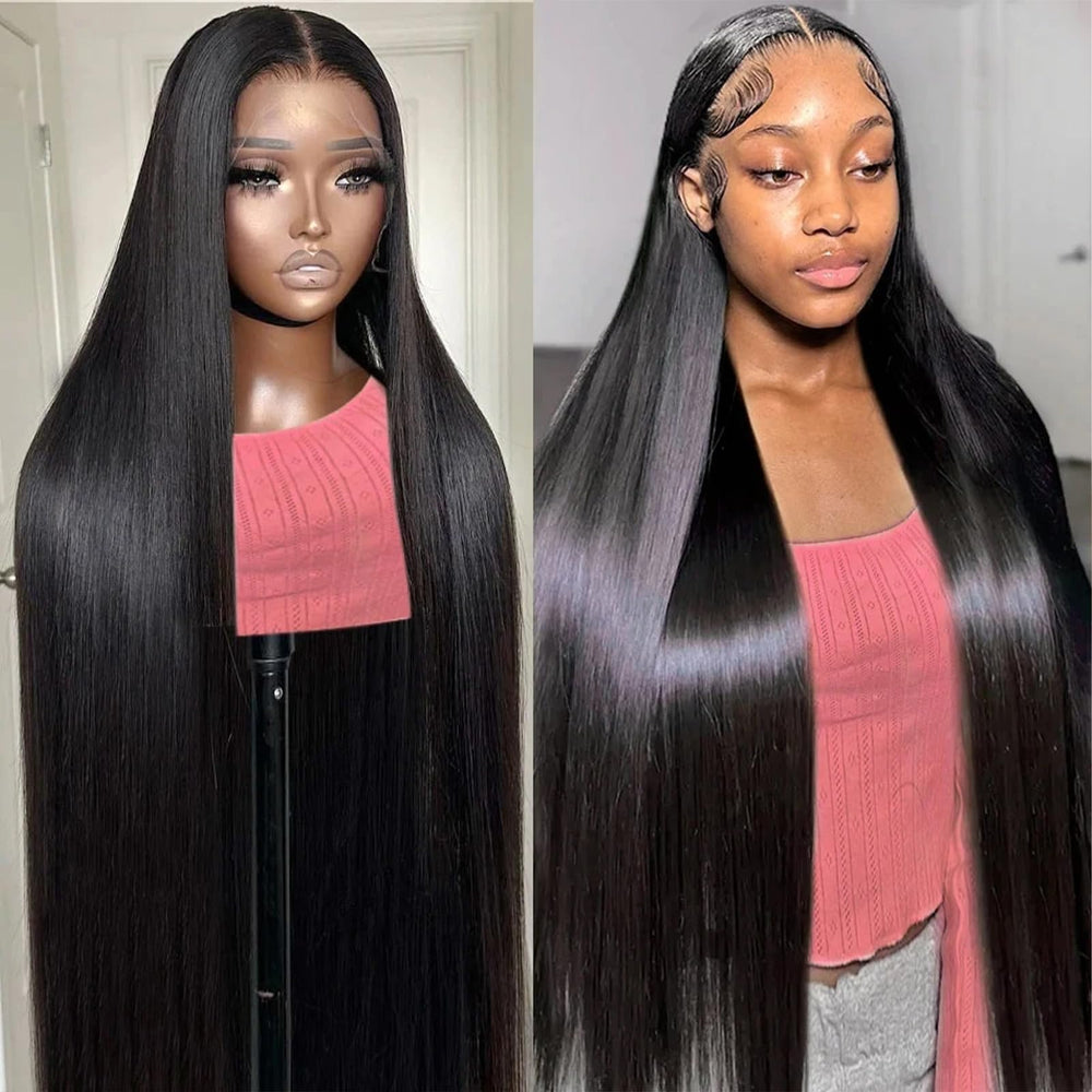 Btomar 30-inch HD lace front wig front view with natural hairline and baby hairs