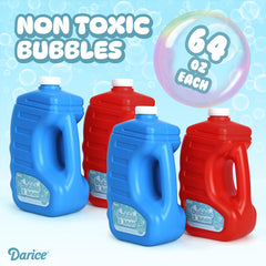 Darice pour-top design facilitates easy refilling of bubble machines