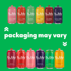 Bubly Cherry sparkling water with bold, fruity aroma