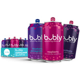 Bubly triple berry variety pack can side view, refreshing hydration option