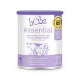 Bubs Essential Infant Formula canister front with clean label nutrition