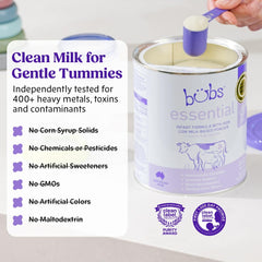 Bubs Essential milk-sourcing highlights Australian whole milk origin
