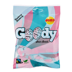 Bubs Goody Sour Ovals Raspberry Blueberry Hint – berry contrast enhances the tart profile.