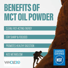 BUBS Naturals MCT Oil Powder dissolving in coffee for dairy-free creaminess