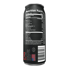 Bucked Up Blood Raz label closeup, premium branding and ingredients at a glance.