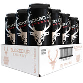 Bucked Up 300mg energy drink can front label for a quick energy boost