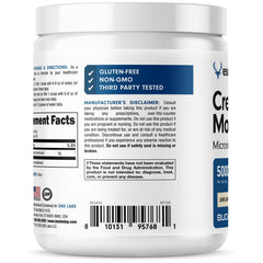 GMP-certified Bucked Up creatine with third-party testing ensures quality.