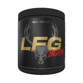 Bucked Up LFG powder tub in Berry flavor for quick pre-workout energy.