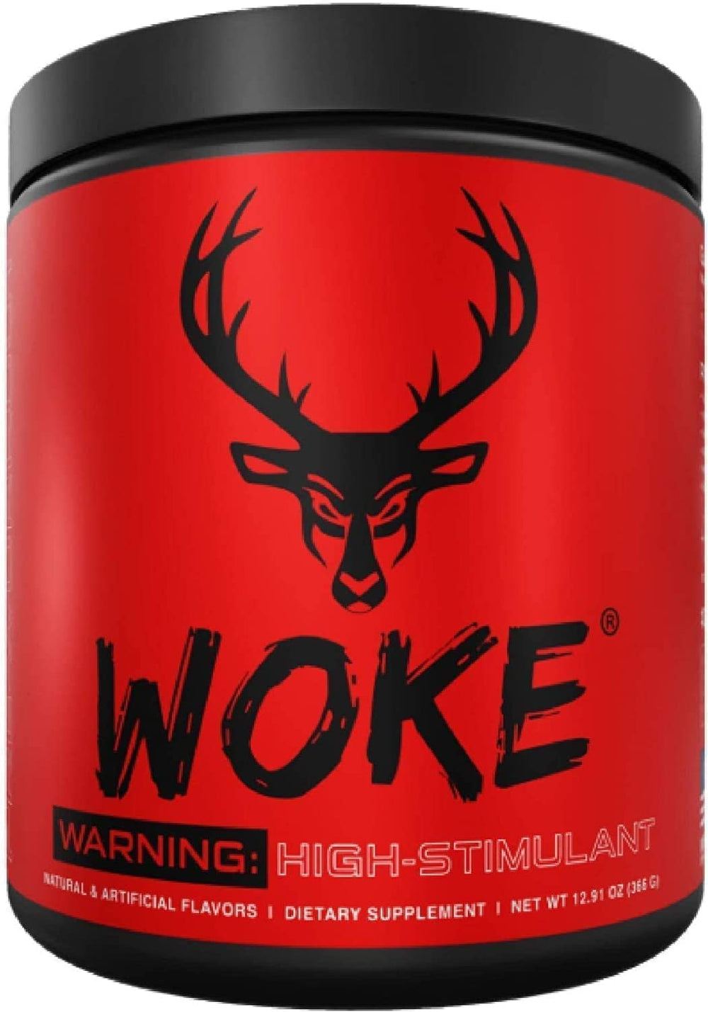 Bucked Up Woke Rocket Pop bottle front energizing pre-workout for workouts