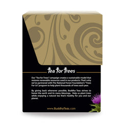 Buddha Teas Organic Milk Thistle Tea label shows OU Kosher certification.
