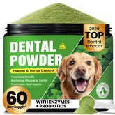 BuddyCheer dog teeth cleaning powder jar for long-lasting dental freshness