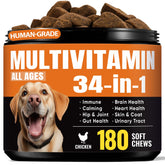 BuddyCheer dog vitamins bottle showing daily multivitamin for joints and coat support.