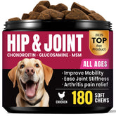 BuddyCheer glucosamine dog hip joint chews bottle supports mobility and daily comfort.