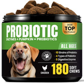 BuddyCheer Probiotics for Dogs bottle front shows daily gut balance support