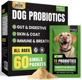 BuddyCheer Probiotiques chien – poudre digestive quotidienne, équilibre intestinal potentiel