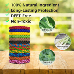 BuggyBands DEET-free wristbands safe for kids during outdoor activities.