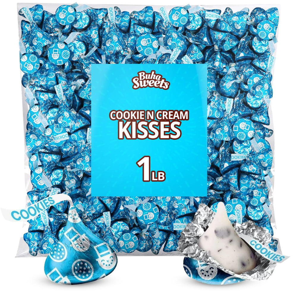 Buha Sweets Cookies & Cream Kisses bulk bag ideal for parties and buffets.