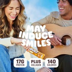 Built Bar Puff Salted Caramel macro info showcases 140 calories with low sugar.