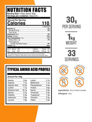 BulkSupplements Soy Protein Isolate scoop shaker for quick vegan shakes.